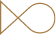 A  symbol of a fish using a gold outline