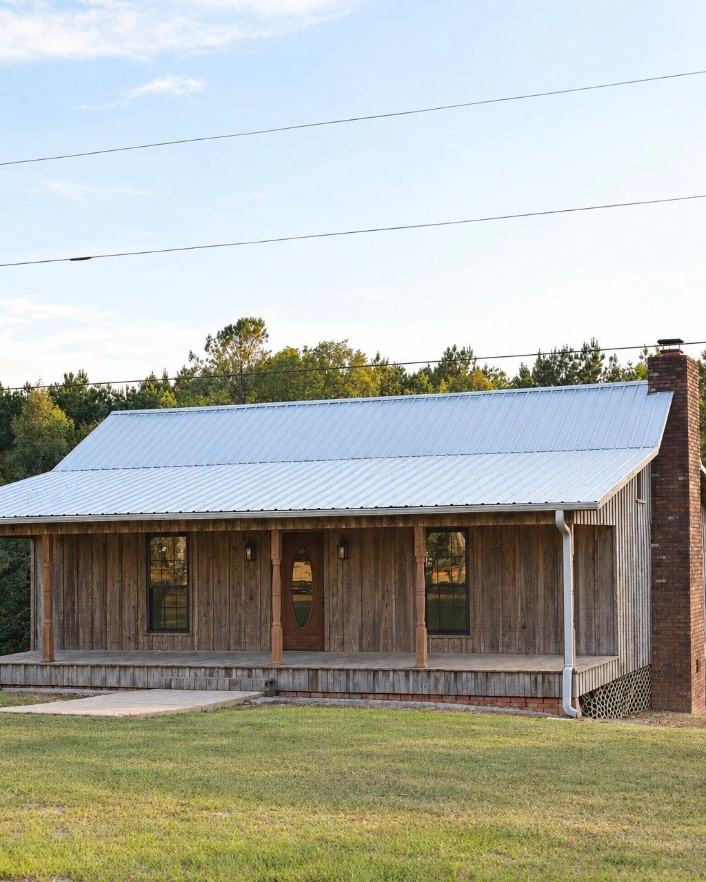 The venue isn't the only space taking shape out here.

There's a cabin on the property for the wedding party or family to stay in, so no need to find a hotel when you can wake up steps from where the day happens.

Another building is becoming its own