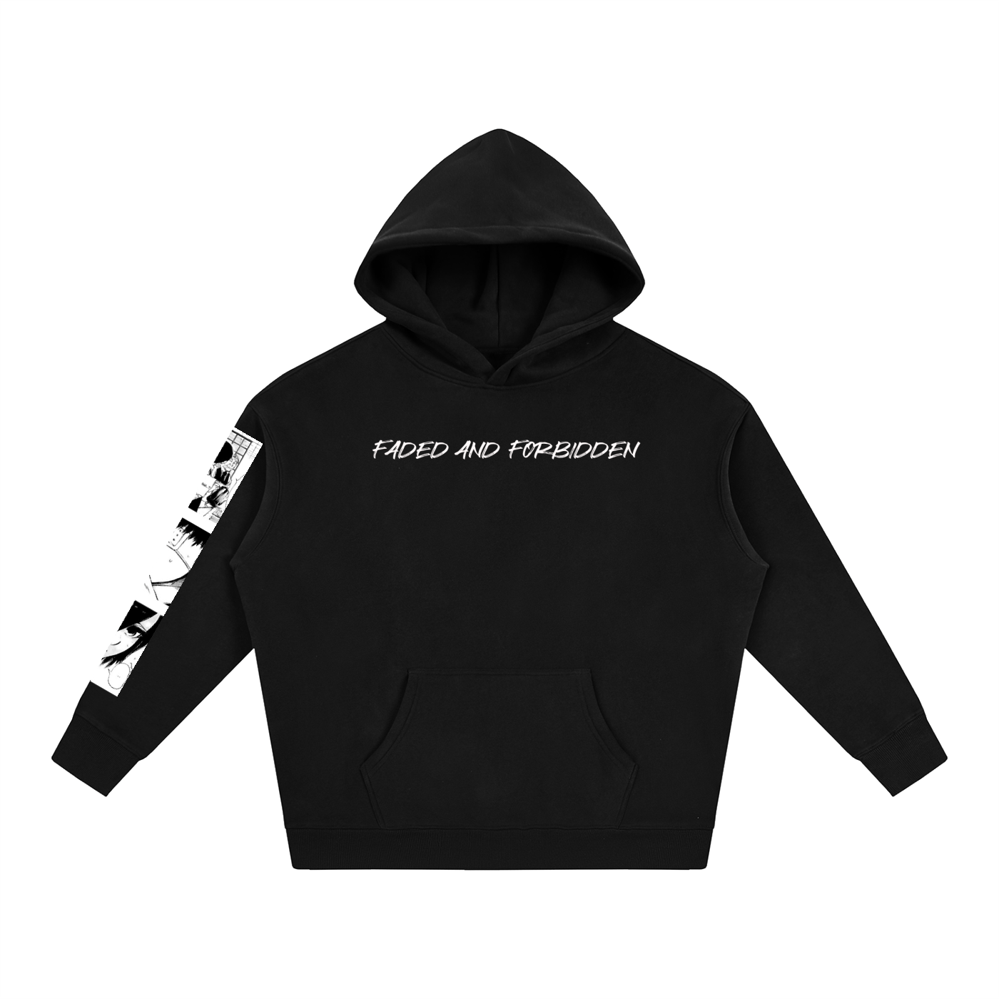 Faded And Forbidden Oversized Fleeced Hoodie
