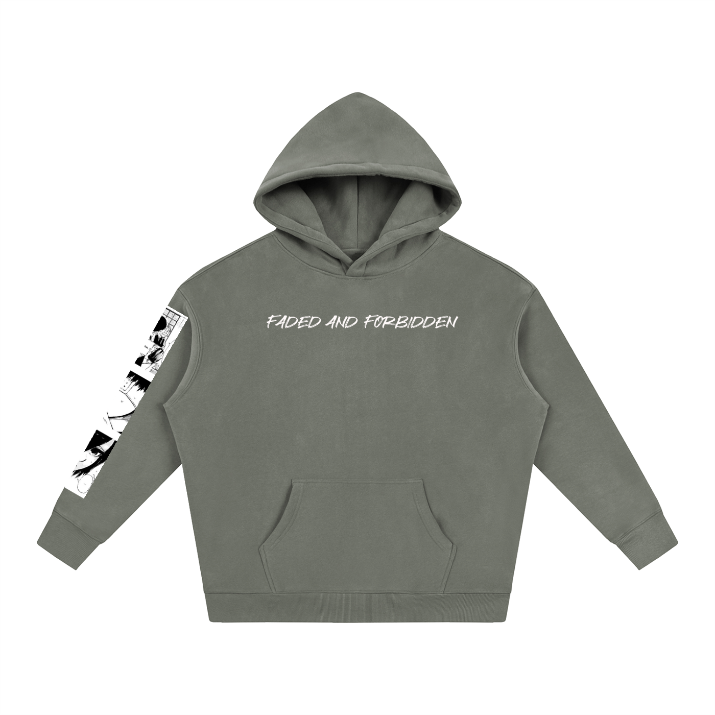 Faded And Forbidden Oversized Fleeced Hoodie