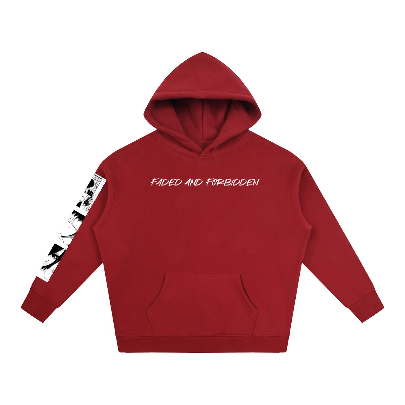 Faded And Forbidden Oversized Fleeced Hoodie