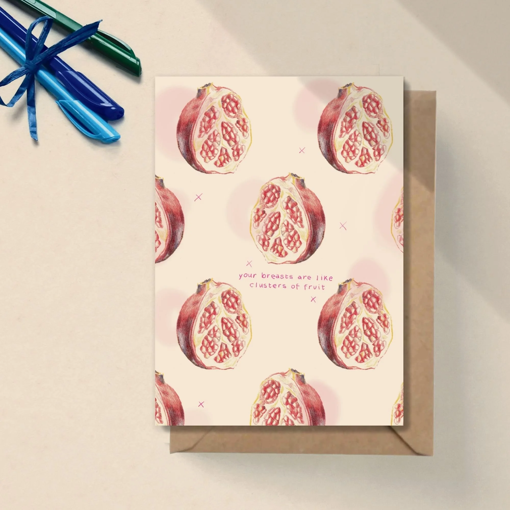 “you’re breast are like clusters of fruit” Card