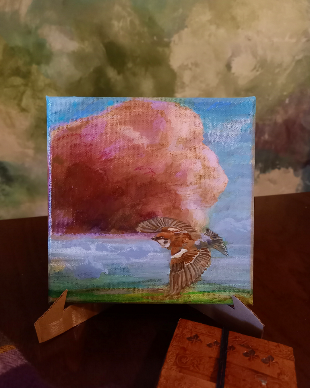 Concering the clouds sparrow painting by Lea helygain.png