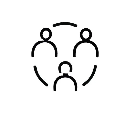 Icon of three people connected in a circle, representing CAC support from the Colorado Children's Alliance.