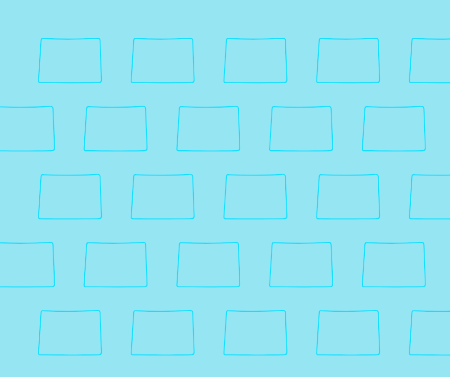 A brand pattern for the Colorado Children's Alliance of empty outline squares on a light blue background.