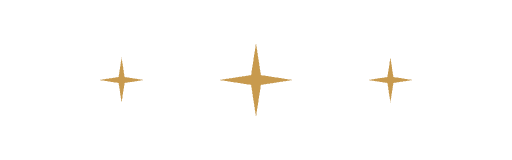 Four gold stars arranged in a row on a black background.
