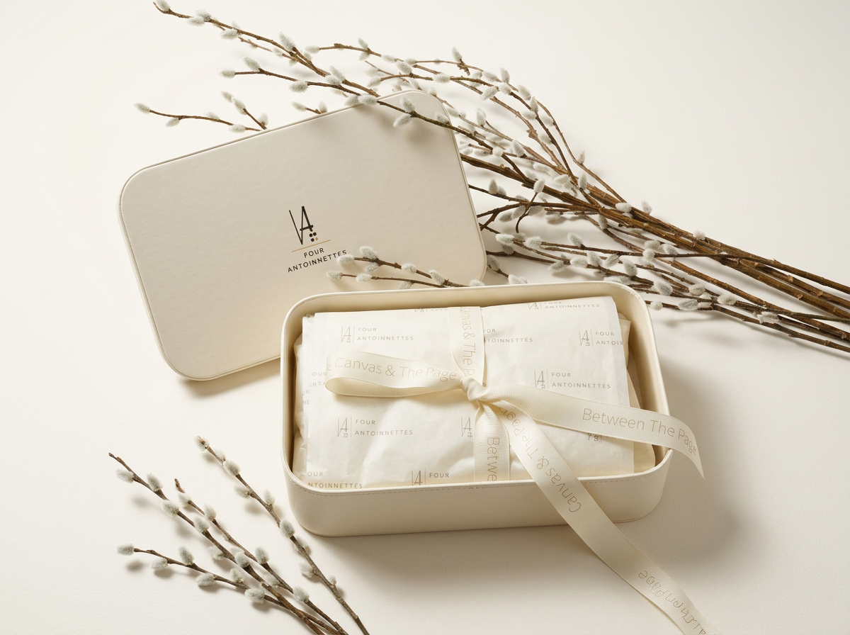 The fullest expression of Four Antoinnettes stationery. The Lux Stationery Box brings together an elevated collection of fine stationery pieces inspired by original artwork and created for those who value the enduring beauty of the handwritten word.