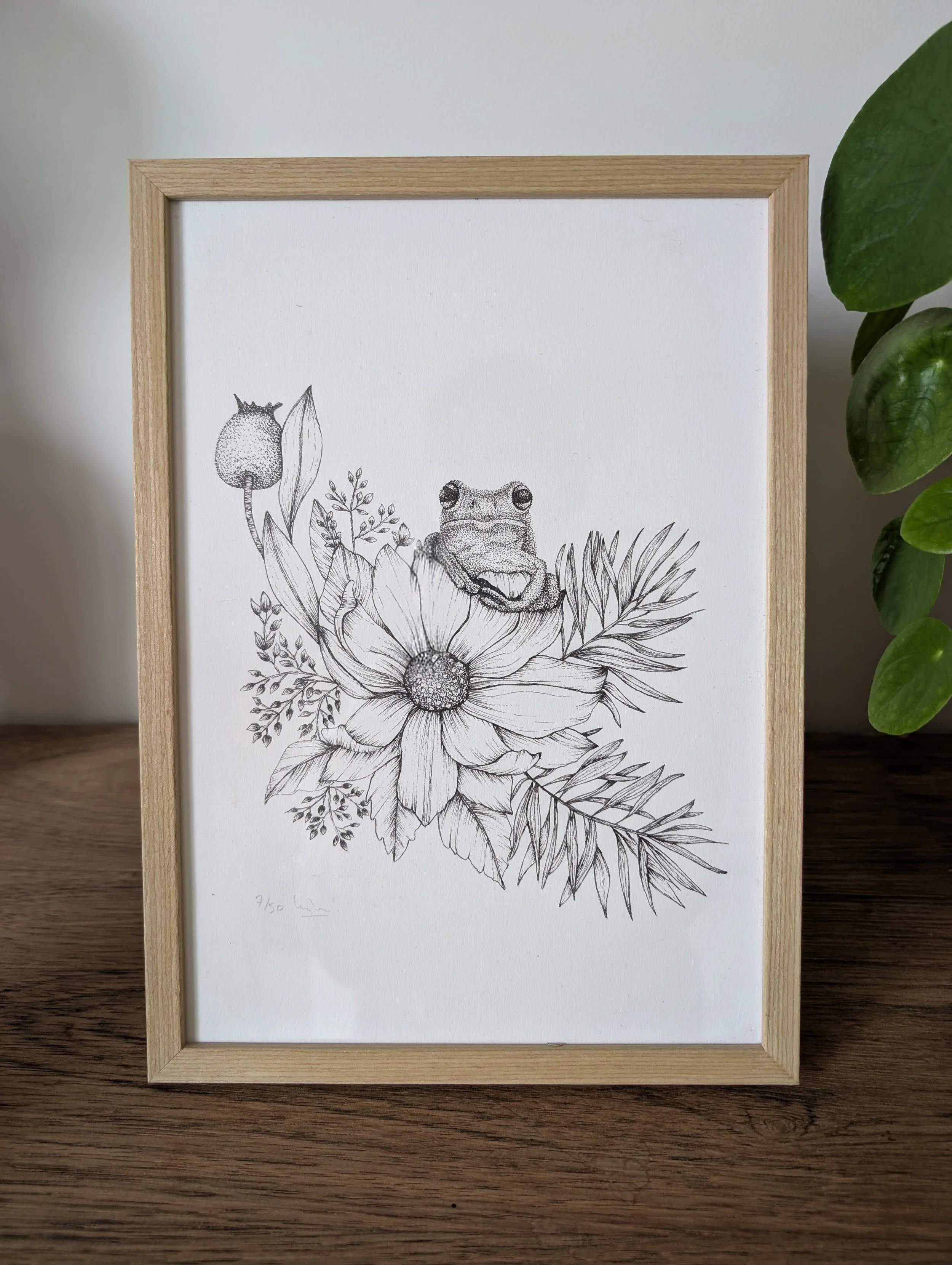 Grenouille & fleurs - original
