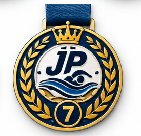 JP Swim Academy Stage 7 swimming medal.