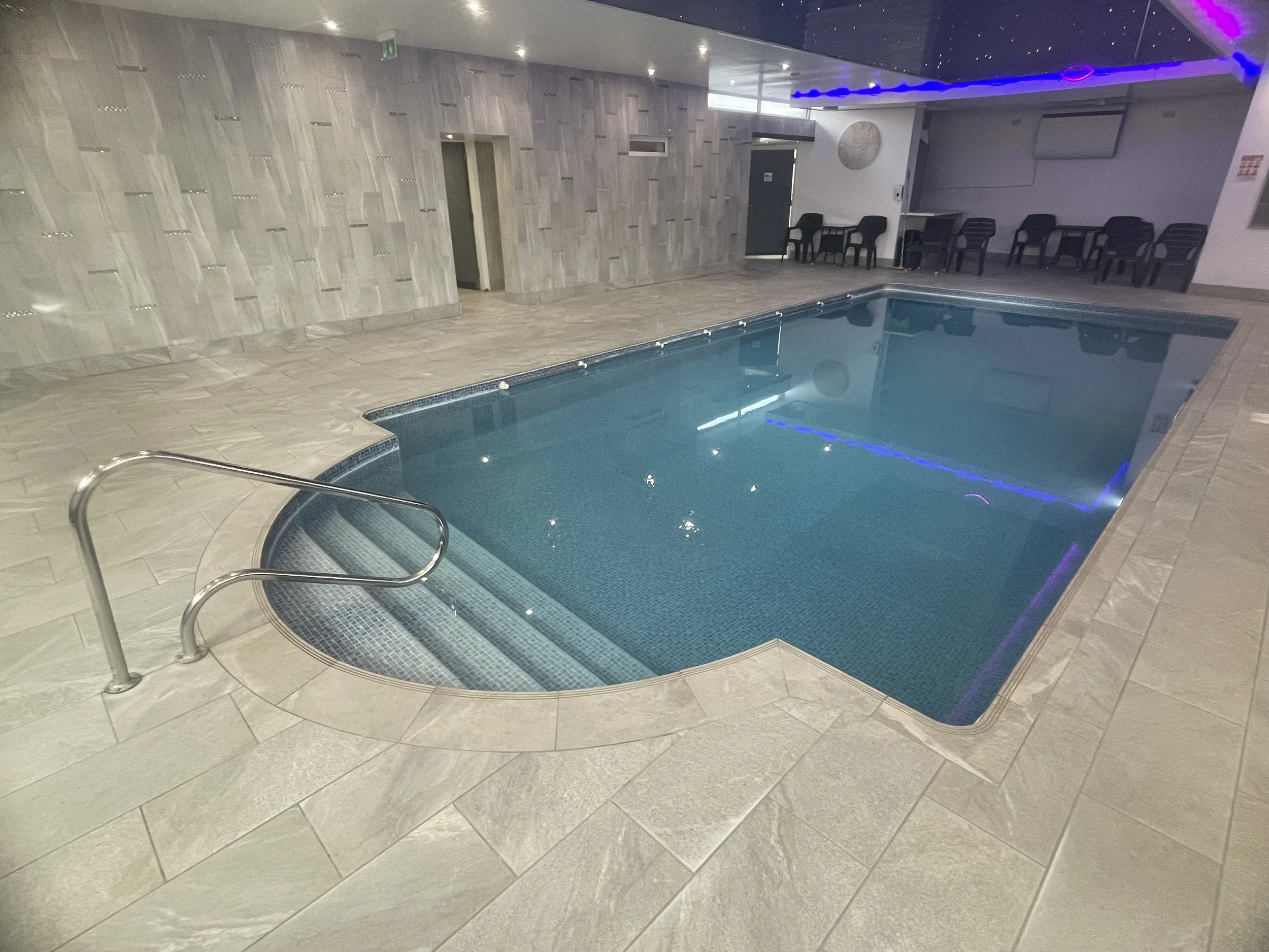 Indoor swimming pool used for children’s and adult swimming lessons at JP Swim Academy.