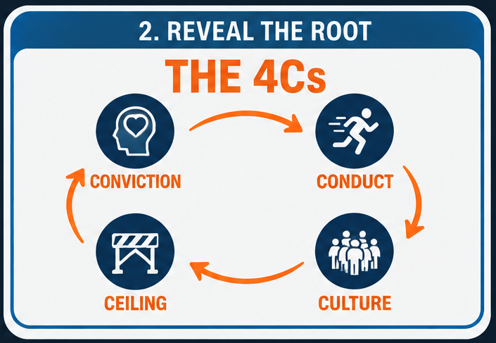 4Cs Framework showing Conviction, Conduct, Culture, and Ceiling