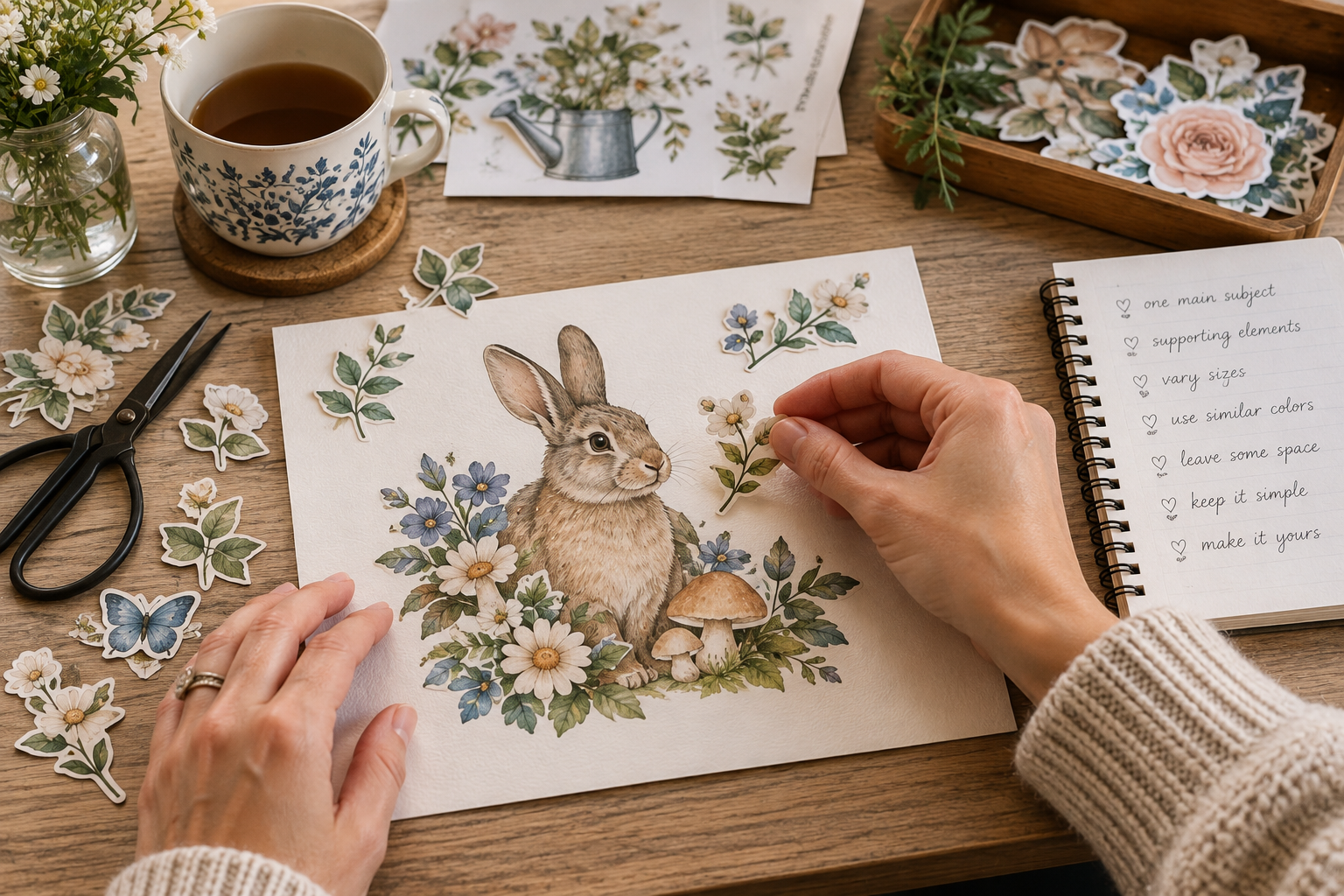 How to Mix and Match Watercolor Clipart Without Making Your Design Feel Too Busy