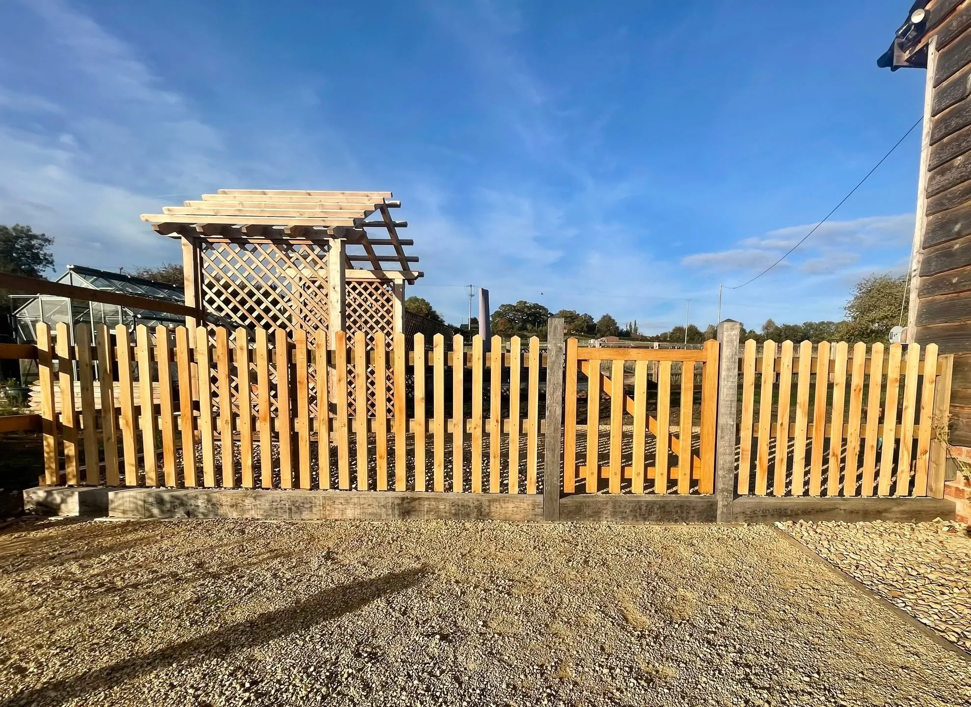 Bespoke Cedar picket fence installed. #landscaping #gardening #fence #fencing #cedar