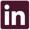 The LinkedIn logo, a black square with rounded corners and the white lowercase letters 'in' inside.