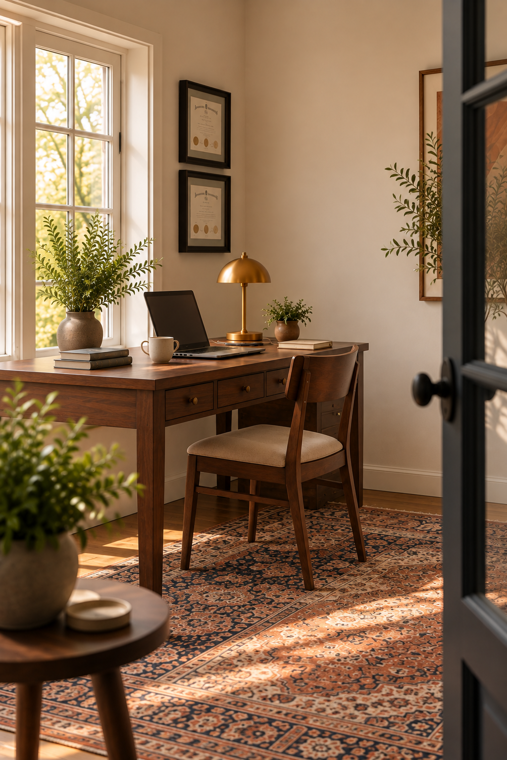 Sunlit counseling office. Jessica Scott Smith, M.Ed. LPC, Therapist and Career Counselor online in Texas