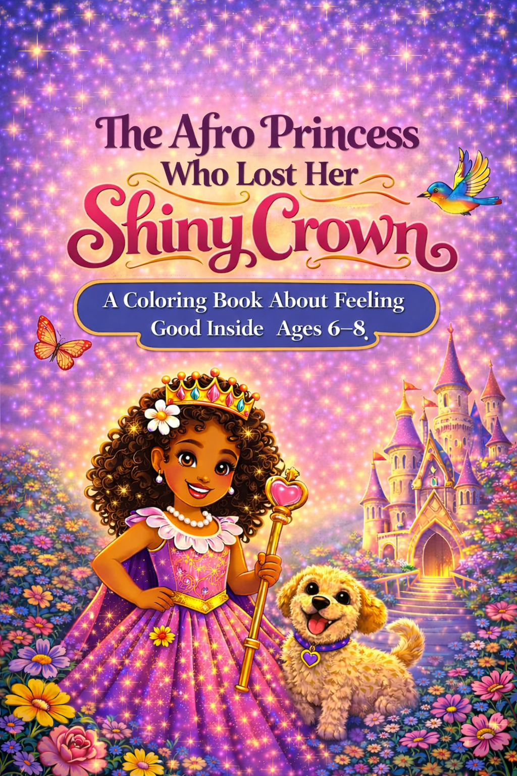 The Afro Princess Who Lost Her Shiny Crown: A Coloring Book Adventure