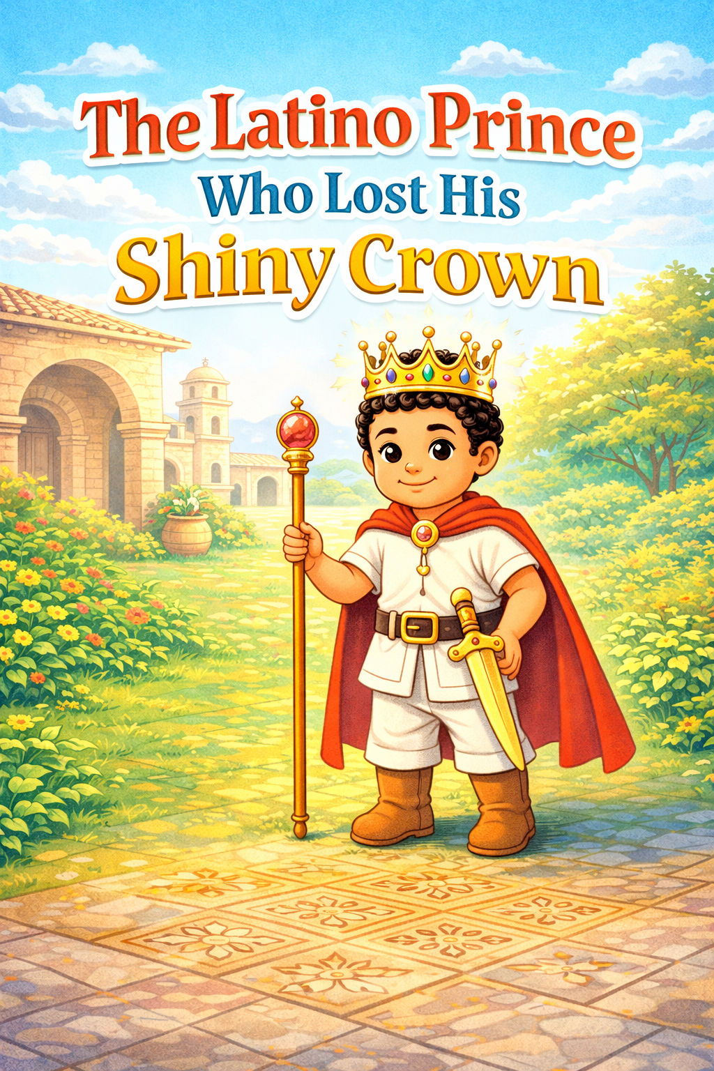 The Latino Prince Who Lost His Shiny Crown: A Coloring Book Adventure