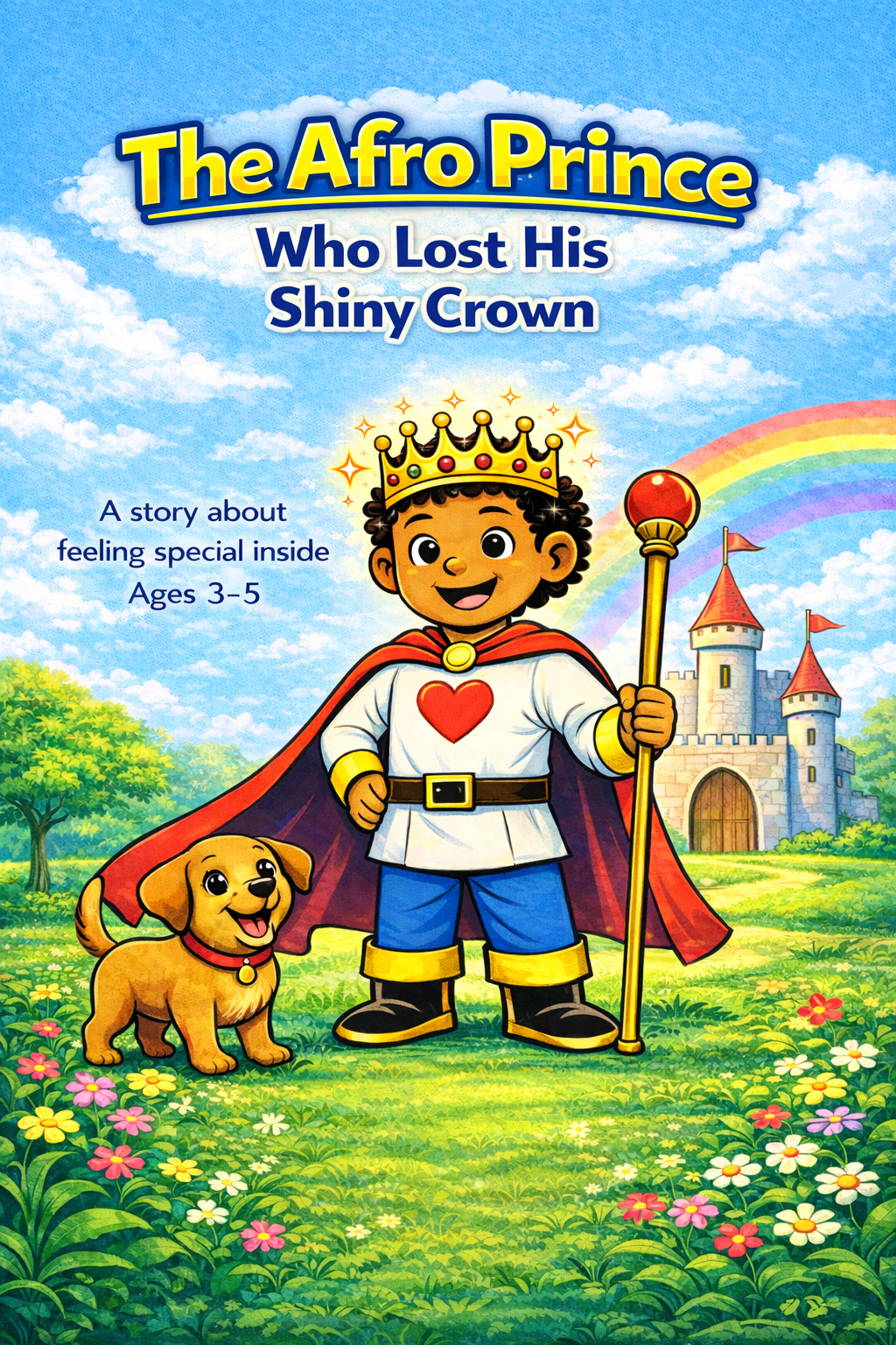 The Afro Prince Who Lost His Shiny Crown: A Coloring Book Adventure — Ages 3–5