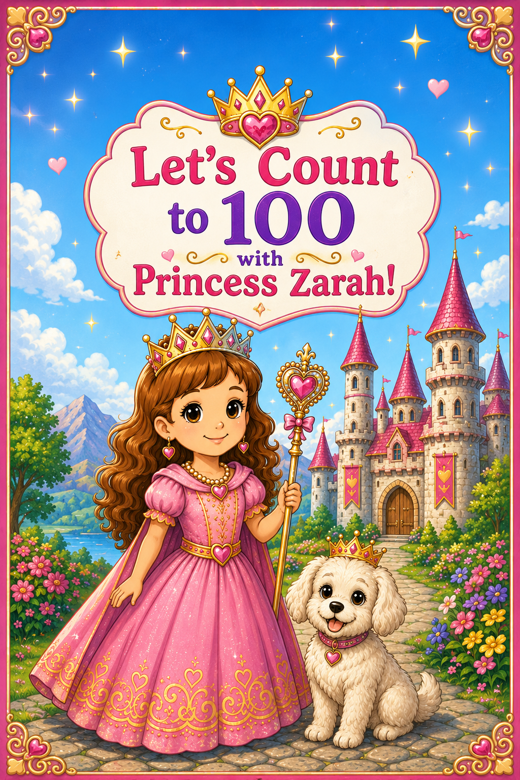 Let’s Count to 100 with Princess Zarah: A Counting, Tracing & Coloring Book