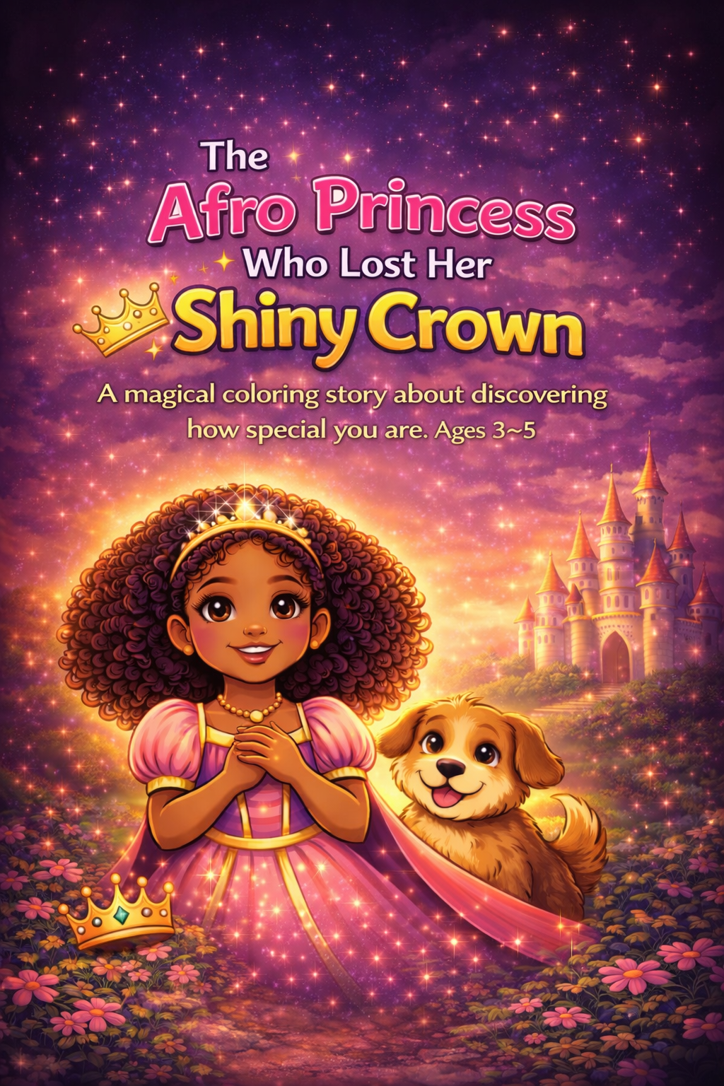 The Afro Princess Who Lost Her Shiny Crown: A Coloring Book Adventure — Ages 3–5