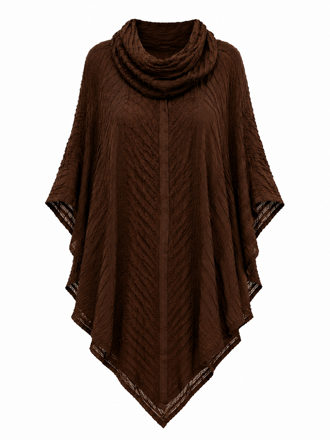 Raw Pearlz JABAR Set layered brown poncho