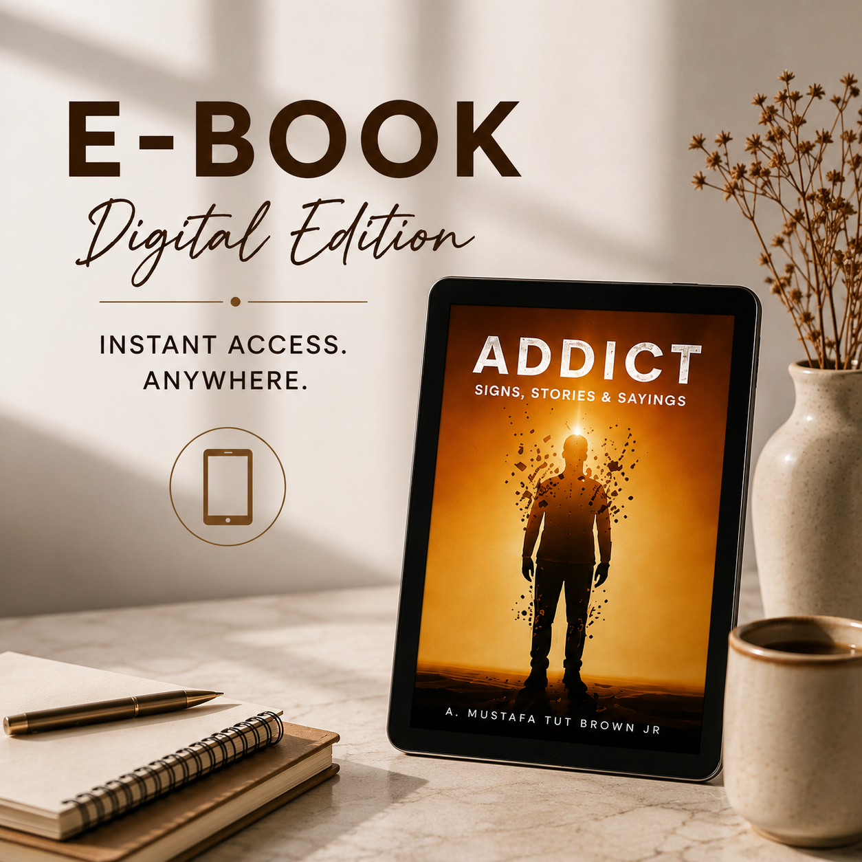 Digital e-book edition of ADDICT: Signs, Stories & Sayings by A. Mustafa Tut Brown Jr.