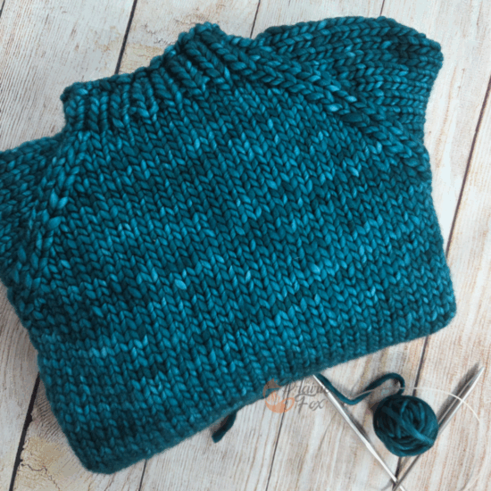 Knitted Sweater in teal