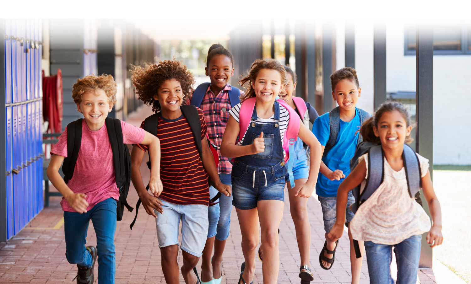 kids happy at school