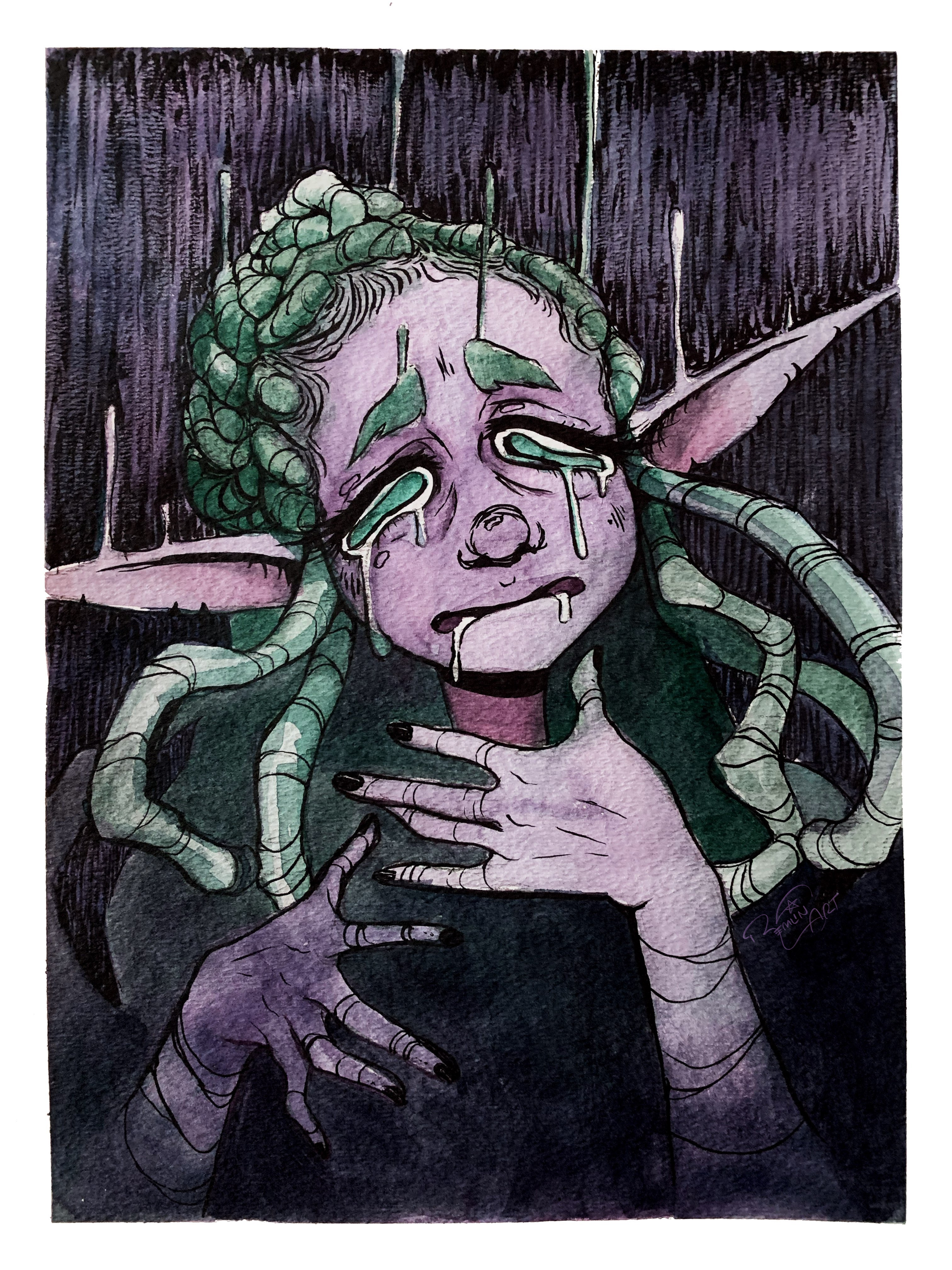 Grief Ink & Watercolor