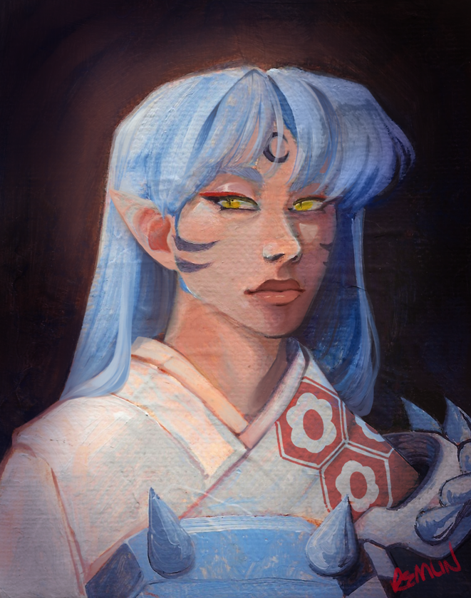 Sesshomaru Oil Painting