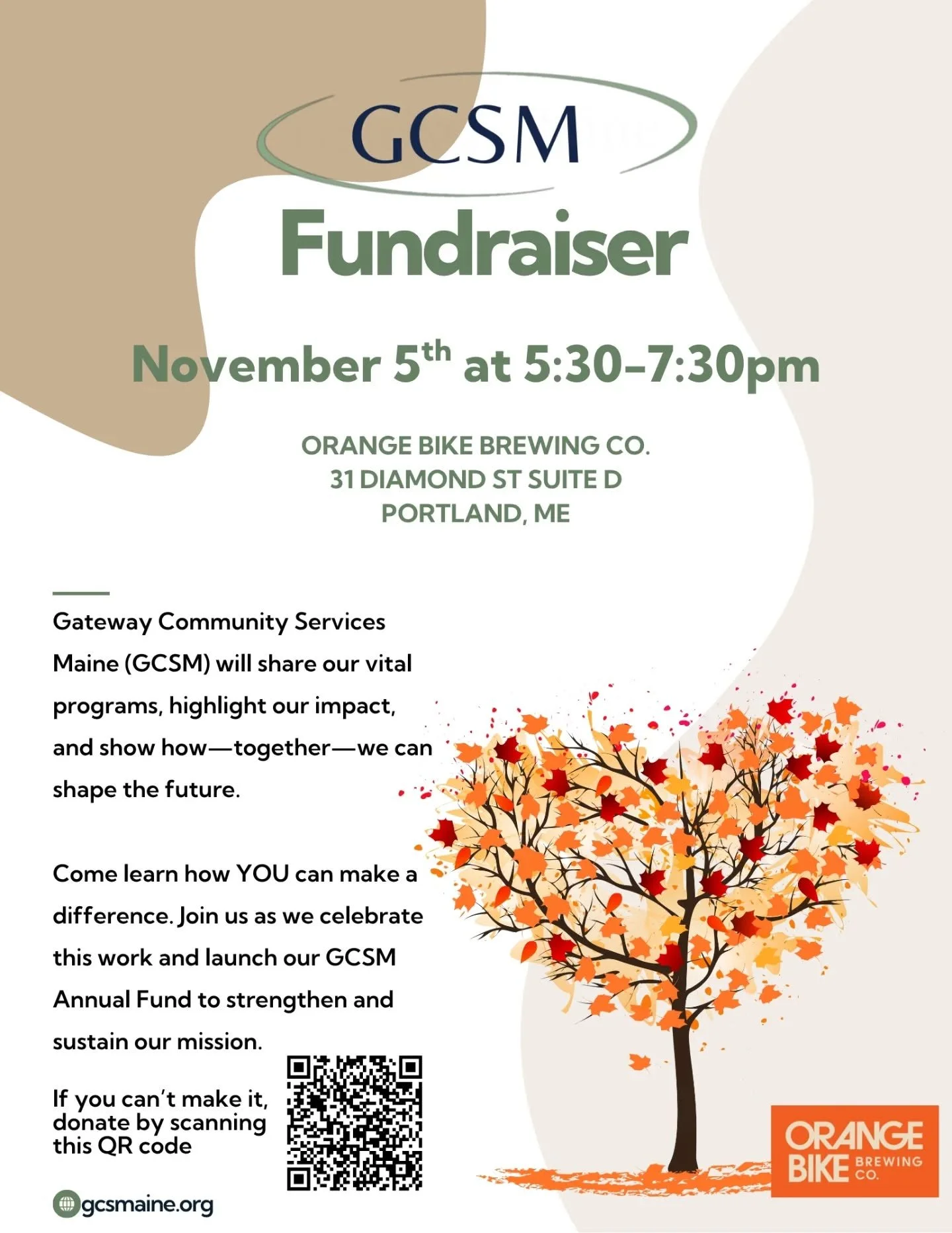 GCSM will be holding a fundraiser kickoff event to our annual fund on Nov. 5th at Orange Bike in Portland! Support our community work by donating to our campaign (link in bio)

#fundraiser #thrivingcommunities #strongertogether