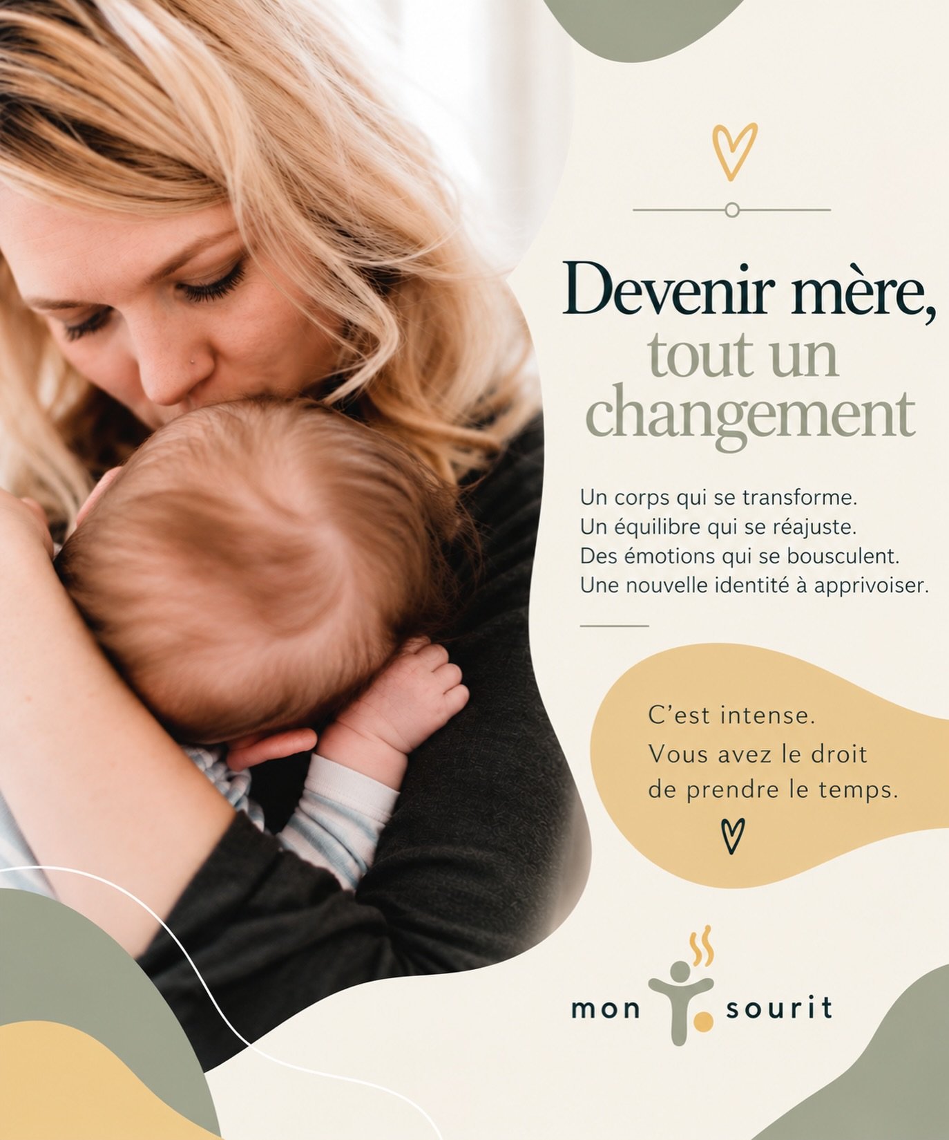 Devenir m&egrave;re.

J&rsquo;accompagnais les jeunes enfants et leurs familles depuis des ann&eacute;es lorsque je suis devenue m&egrave;re &agrave; mon tour.

Je pensais conna&icirc;tre ce monde. Et professionnellement, je le connaissais.

Pourtant