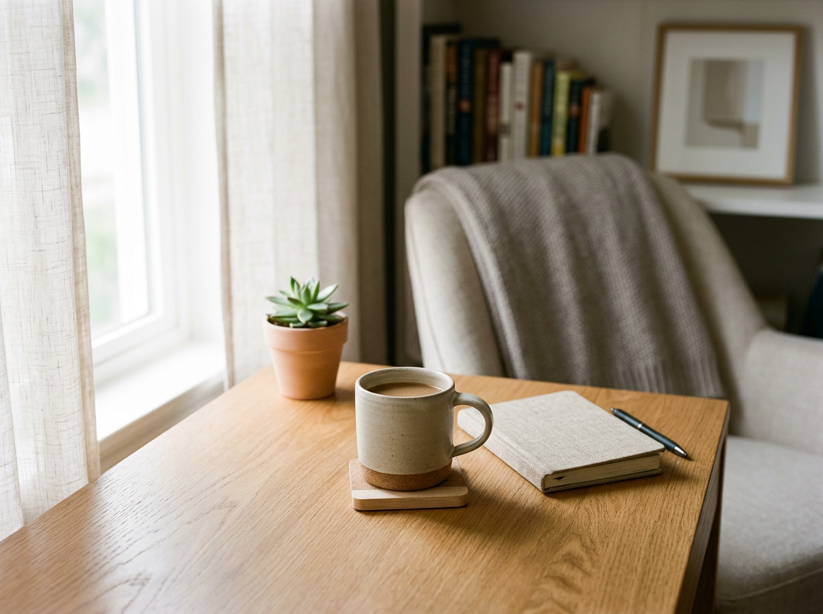 Quiet, comfortable space for a health coaching conversation.