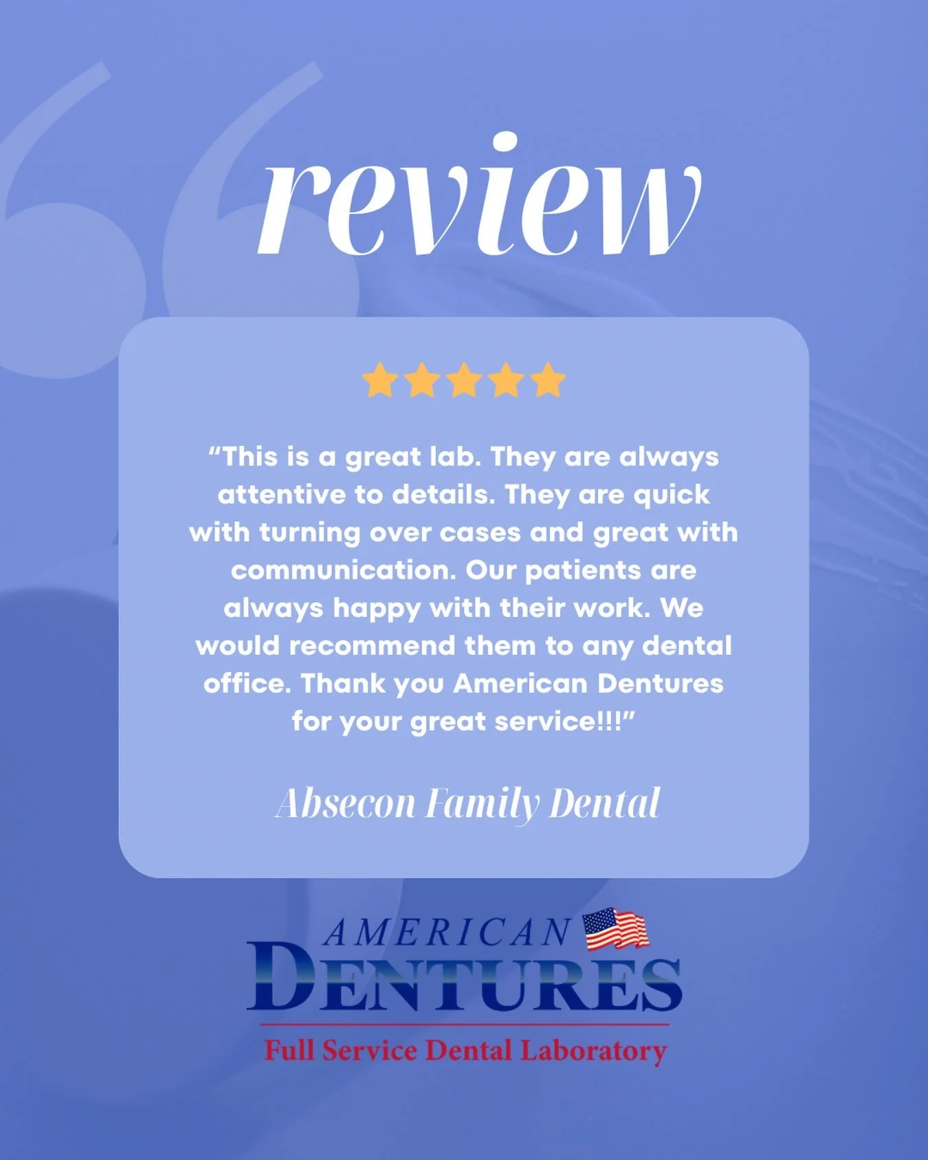 ⭐️⭐️⭐️⭐️⭐️ 𝑹𝒆𝒗𝒊𝒆𝒘 ⭐️⭐️⭐️⭐️⭐️

We appreciate the trust our clients put in us &mdash;𝒄𝒍𝒆𝒂𝒓, 𝒄𝒐𝒏𝒔𝒊𝒔𝒕𝒆𝒏𝒕 𝒄𝒐𝒎𝒎𝒖𝒏𝒊𝒄𝒂𝒕𝒊𝒐𝒏 is one of our top priorities, so it means a great deal to know our team has helped make our clients&r
