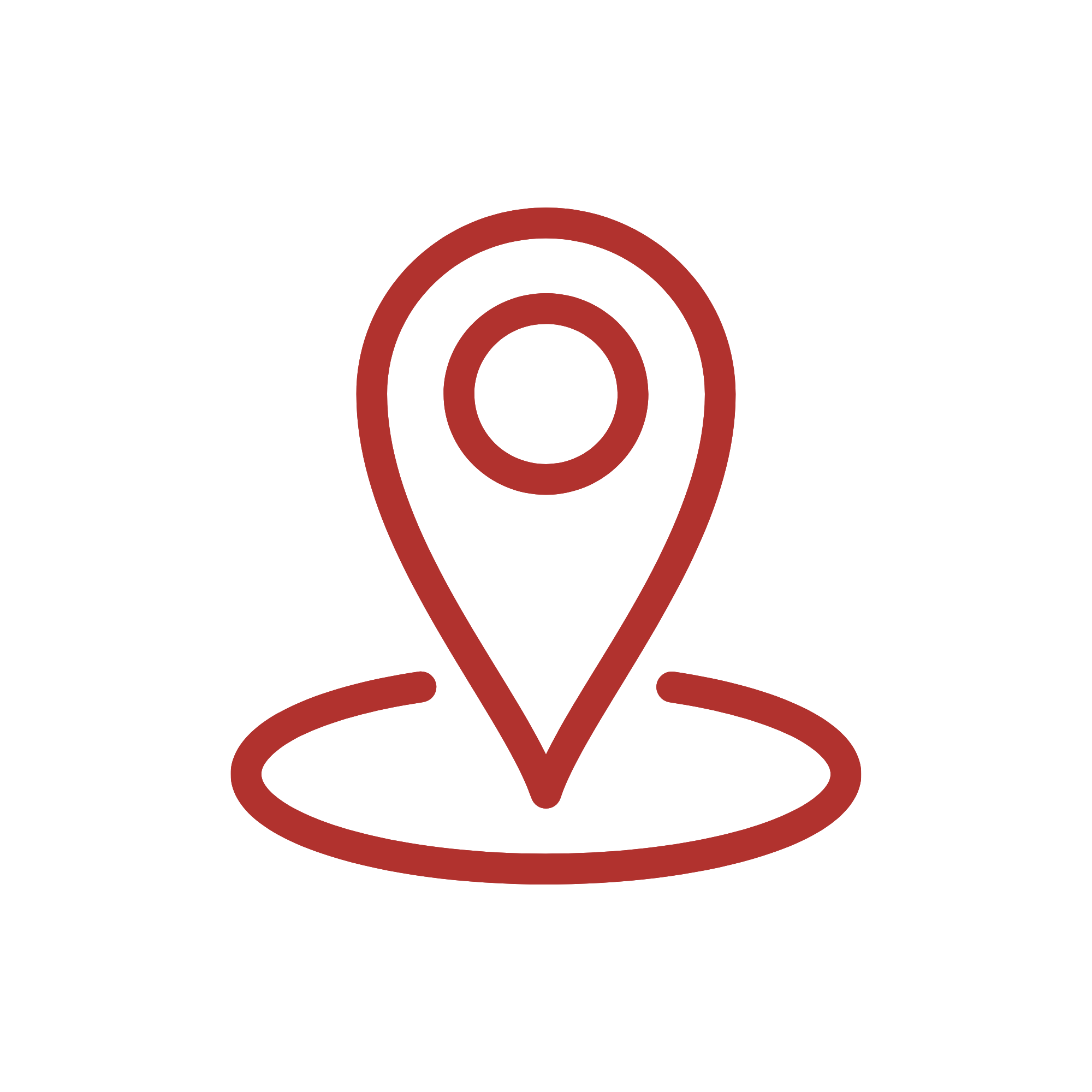 Red location pin icon on a black background.