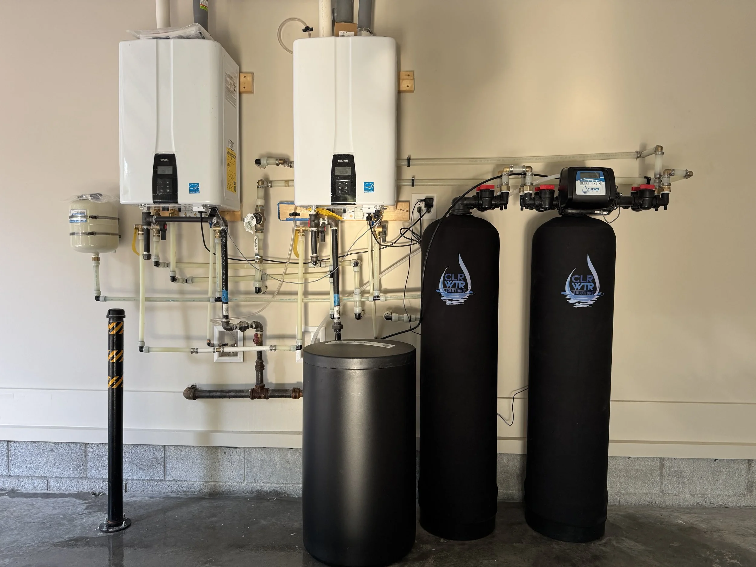 water-filter-and-softener-residential-garage-install