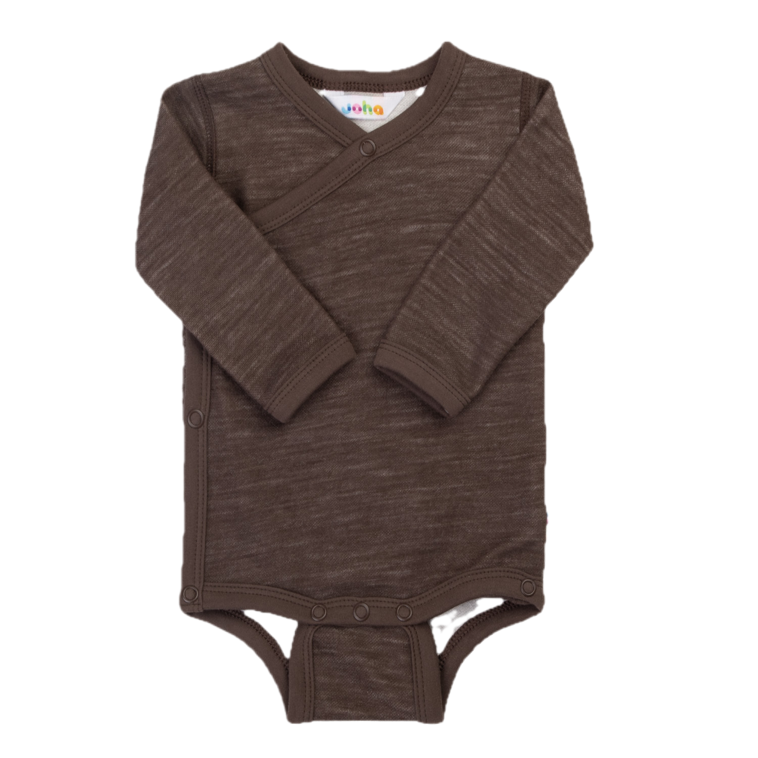 Romper Merino wool / Body wrap around - Donker Bruin