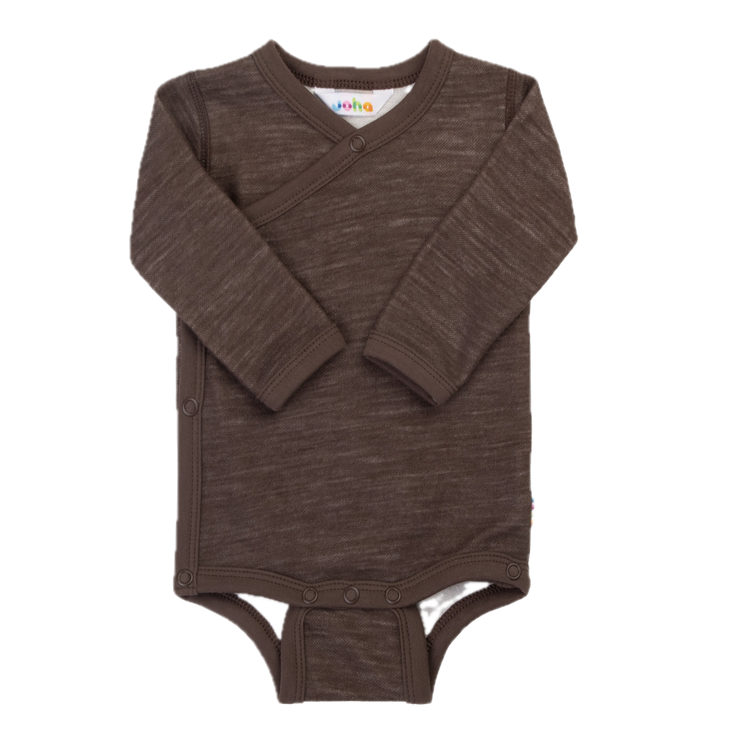 Romper Merino wool / Body wrap around - Donker Bruin