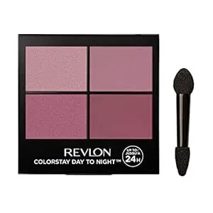 Revlon colorstay day to night eyeshadow palette with four pink shades and a black eyeshadow applicator