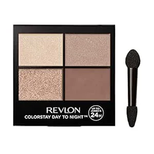 Revlon Colorstay Day to Night eyeshadow palette with four shades and a dual-ended sponge applicator
