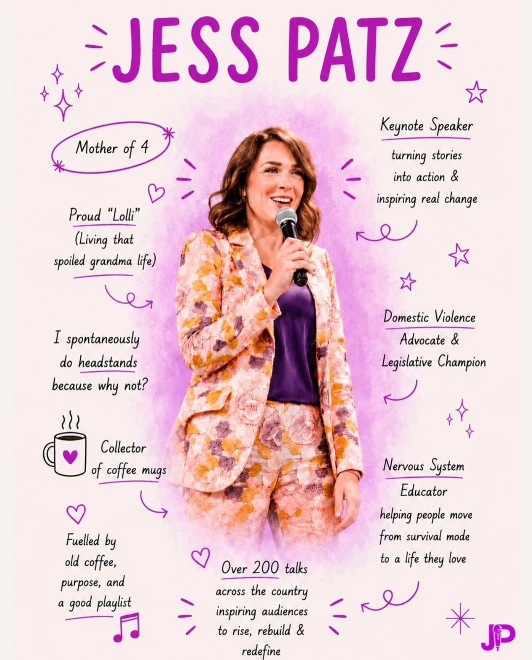 If you&rsquo;re new here, welcome 💜

🥰 With all the new faces, I wanted to share a little more about what I do 

I help people move from survival mode to a life of clarity, confidence, and belonging

That work has taken me to conference stages, leg