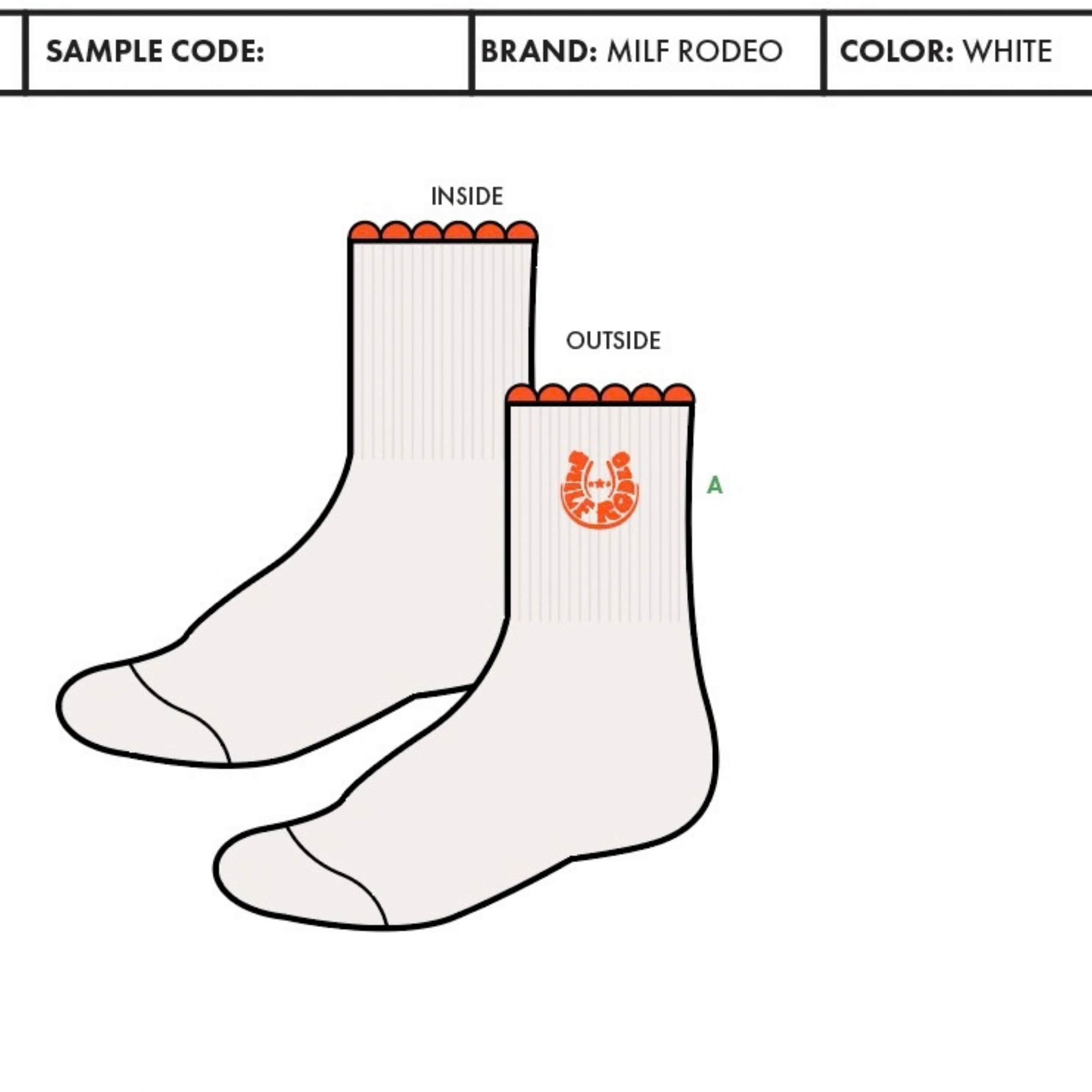 THE RODEO CREW — Crew Socks in White