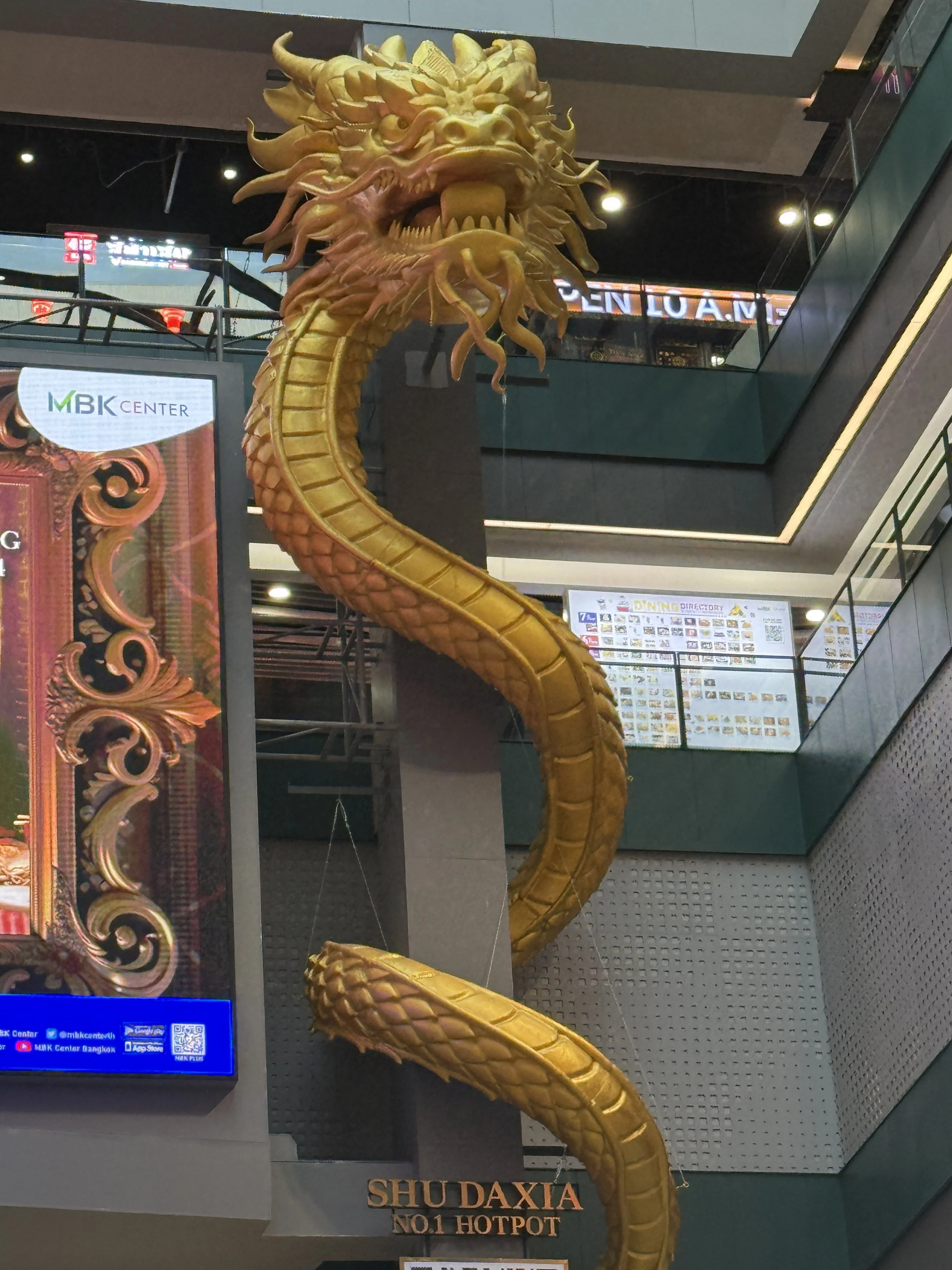 Golden dragon display in Bangkok