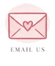 Pink envelope with a heart seal and the words 'Email Us' below it.