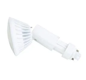 A white portable fan with a circular blade guard and a plug-in base.