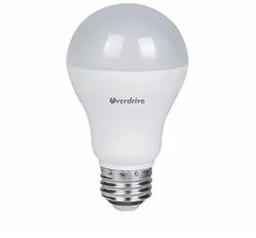 A white LED smart light bulb with the brand name 'Overdrive' printed on it.