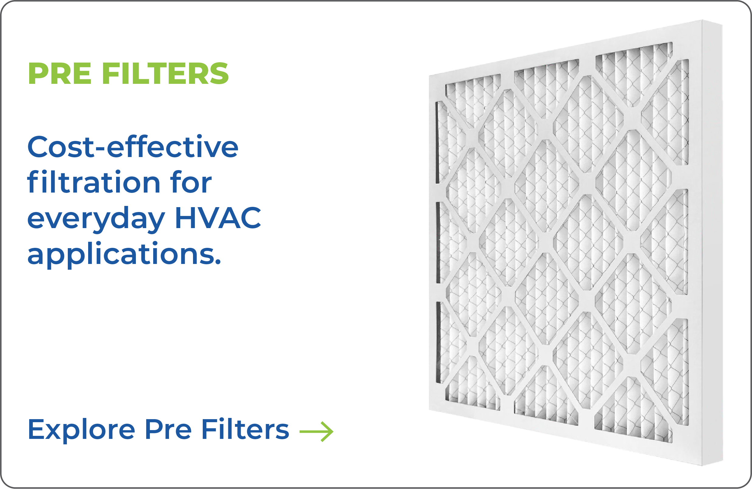 An HVAC indoor air filter with a geometric pattern of interconnected lines and a wire mesh behind the pattern.