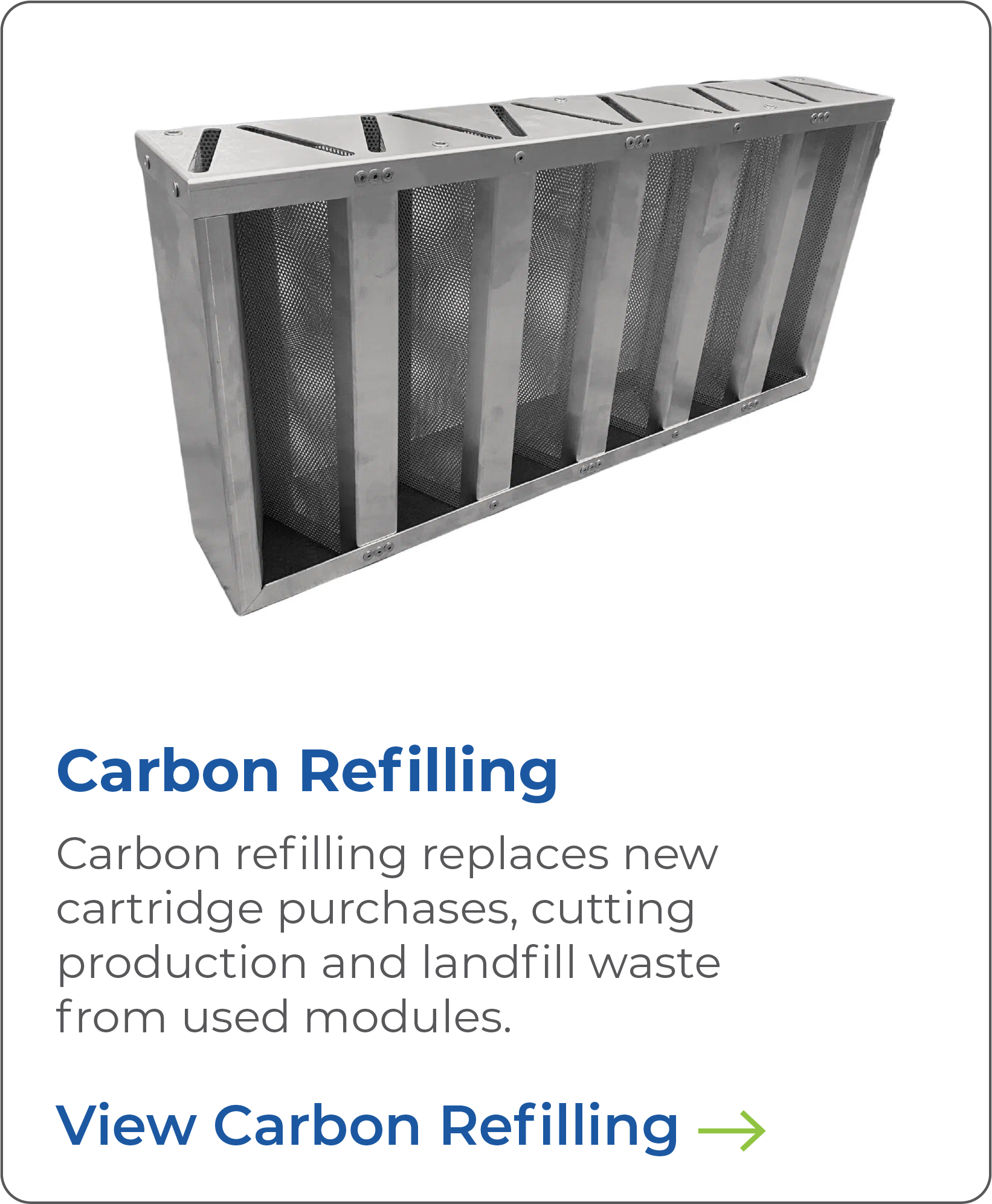 A carbon filter rack used for carbon filtration, with a focus on its structure and design.