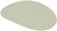 Oval beige stone or smooth pebble on a transparent background