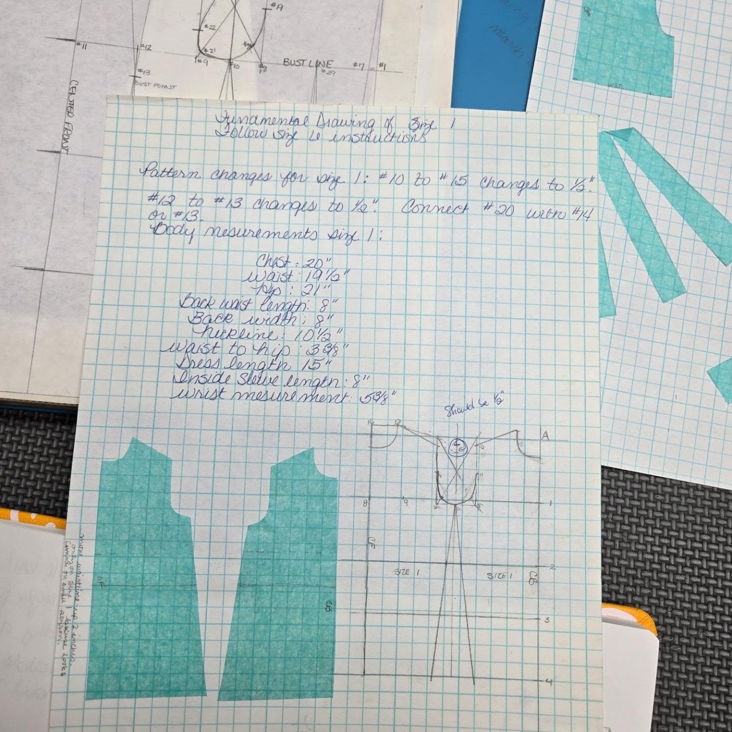 Digging into my past and seeing all my pattern making notes... I think I am most impressed by my penmanship. Bring back the cursive!

#patternmaking #fashiondesigner #fashiondesign